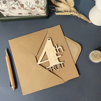 Personalised 4th Fruit Wedding Meaning Anniversary Card, 8 of 12