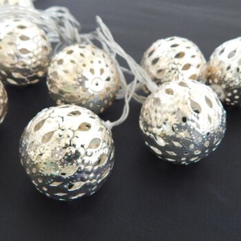 Ball Fairy Lights Silver, 3 of 3