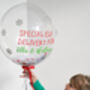 Personalised Christmas Elf Arrival Bubble Balloon, thumbnail 4 of 5