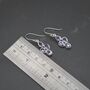 Amethyst Sterling Silver Earrings February Birthstone, thumbnail 3 of 8