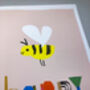 Bee Happy Art Print, thumbnail 6 of 7