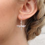 Sterling Silver Dragonfly Hook Earrings, thumbnail 1 of 6