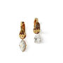 Aster Luxe 18k Gold Plated Mismatch Jewel Earrings, thumbnail 3 of 4