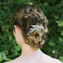 Aster Silver Plated Willow Leaf Bridal Hair Clip, thumbnail 6 of 8
