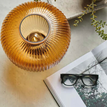 Abigail Ahern Amber Glass Cordless Lamp, 3 of 3