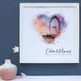 Personalised Watercolour Engagement Framed Print, thumbnail 2 of 7
