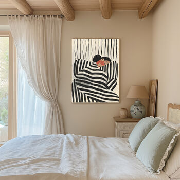 Modern Stripy Woman Art Print, 2 of 3
