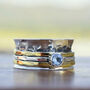 Sterling Silver Blue Topaz Spinner Ring, thumbnail 1 of 2