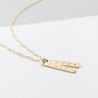 Personalised Skinny Tag Coordinates Necklace, thumbnail 2 of 4
