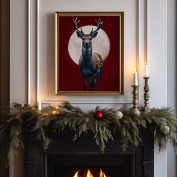 Moonlit Stag Canvas Art, 2 of 8
