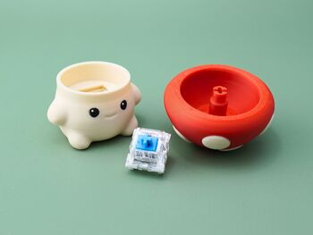 Cute Mushroom Fidget Clicker Keychain | 3D Printed Toadstool Stress Reliver | Kawaii Desk Mechanical Switch Clicker | Cottagecore Gift, 5 of 6