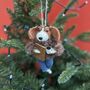 Personalised Reading Dog Christmas Decoration, thumbnail 2 of 4