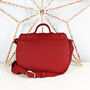 Handcrafted Red Leather Saddle Bag, thumbnail 6 of 8