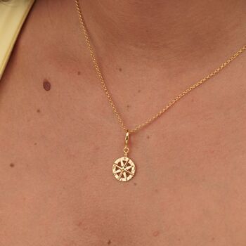 Compass Necklace, Sterling Silver Or Gold Plated, 4 of 11