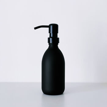 Matt Black Glass Bottle With Black Metal Pump, 6 of 9