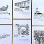 Knaresborough Hand Illustrated Yorkshire Print, thumbnail 8 of 10