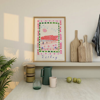 Rhs Garden Wisley Art Print – Heritage Pink Surrey Poster, 3 of 6