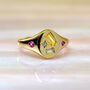 Multi Stone Jewelled Adjustable Signet Ring, thumbnail 1 of 11