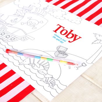 Under The Sea Personalised Party Colour In Place Mats, 5 of 8
