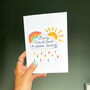 Silver Lining Rainbow Thinking Of You Card, thumbnail 5 of 5