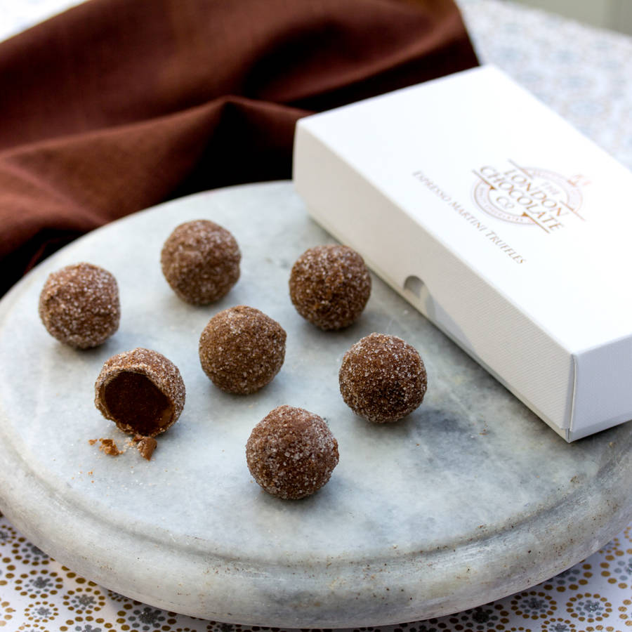 espresso martini chocolate truffle gift box by the london chocolate