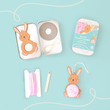 Make Your Own Pom Pom Bunny Decoration Kit, 5 of 7