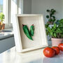Hand Sculpted Ceramic Kitchen Wall Art: Olive Green Peppers, thumbnail 2 of 8