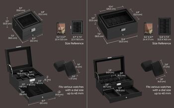 Two Tier Watches Box Case With A Drawer, 2 of 7