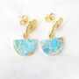 Statement Blue Turquoise December Birthstone Earrings, thumbnail 1 of 5