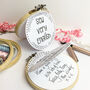 First Mothers Day Embroidered Personalised Card, thumbnail 7 of 7