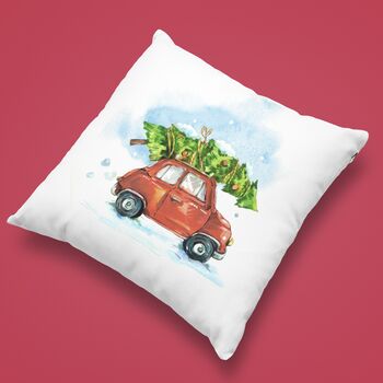 Driving Home For Christmas Car Cushion, 5 of 6