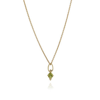 Birthstone Pendant Charm Gold Plated Sterling Silver, 12 of 12