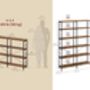 Industrial Bookshelf Shelving Unit Storage Shelf, thumbnail 3 of 8