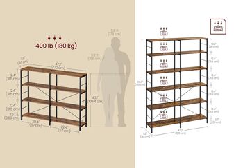 Industrial Bookshelf Shelving Unit Storage Shelf, 3 of 8