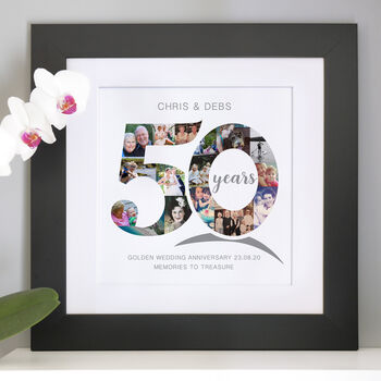 Personalised Golden Wedding Anniversary Collage, 4 of 9