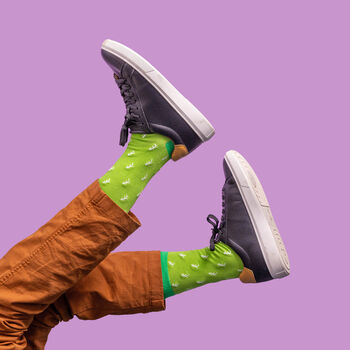 Colourful Lizard Pattern Egyptian Cotton Men's Socks, 2 of 5