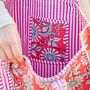 Reversible Red Floral Print Quilted Cotton Tote Bag, thumbnail 2 of 3