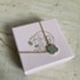 Double Sided Grey Iridescent Single Clover Necklace, thumbnail 5 of 6