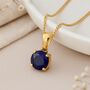 Personalised 9ct Gold Sapphire Necklace September Birthstone, thumbnail 1 of 10