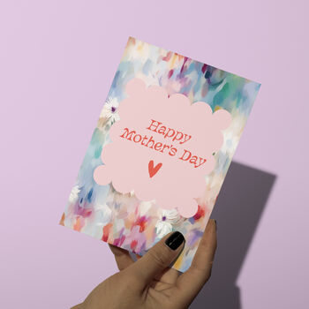 Happy Mother's Day Card In Blurred Floral, 2 of 4