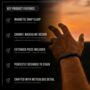 Men's Adjustable Black Leather Bracelet | Genuine Thick Double 6mm Woven Leather With Black Stainless Steel Snap Clasp, thumbnail 3 of 7