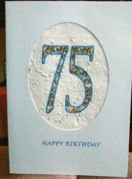 Age Birthday Seed Card 75, 2 of 2