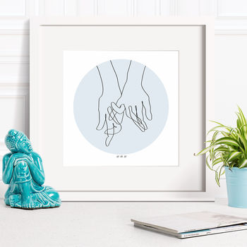 Mrs And Mrs Hands Together Wedding Print, 4 of 7