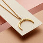 Personalised Crescent Horn Necklace, thumbnail 1 of 9