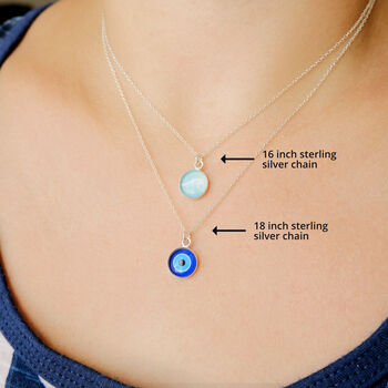 Tiny Personalised Sterling Silver Moon Phase Necklace, 5 of 11