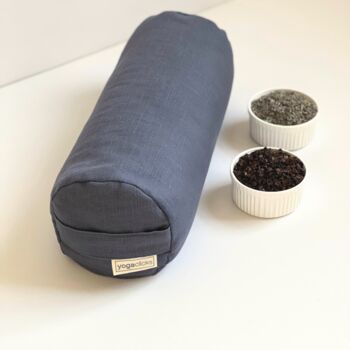 Linen And Lavender Neck Pillow With Buckwheat Hulls, 7 of 10