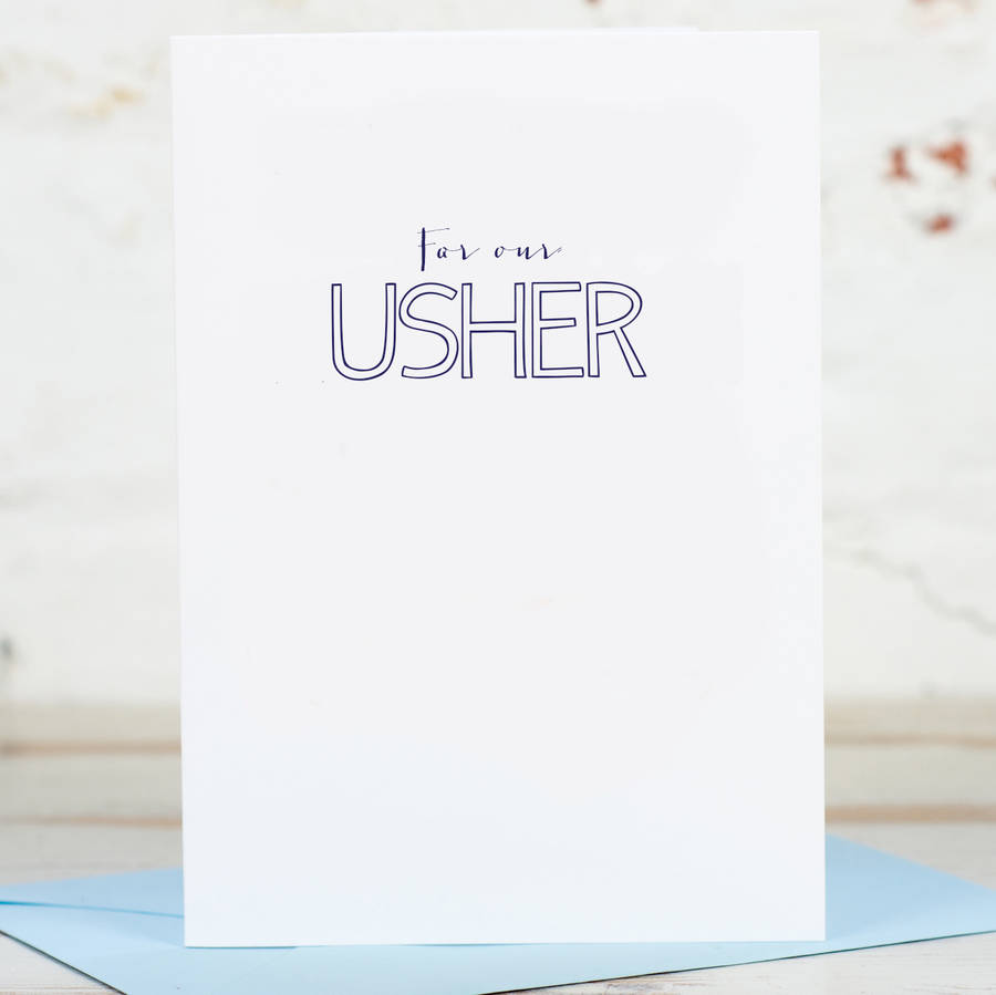 For Our Usher Card
