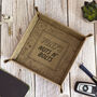 Nuts And Bolts Snap Up Pu Leather Desk Tidy Tray, thumbnail 3 of 6
