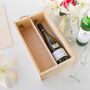 Personalised Congratulations Two Bottle Sliding Wooden Wine Box, thumbnail 2 of 5