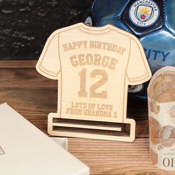 Football Shirt Birthday Money Voucher Holder Gift Card, 2 of 2